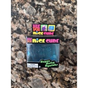 Nee Doh Nice Cube - Super Solid Squish! (Blue) - Brand New/Factory Sealed!
